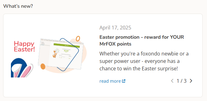 Area on the new Dashboard