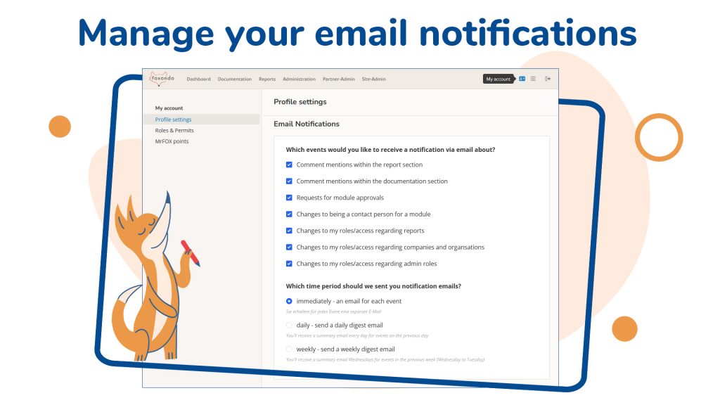 Teaser for the email notifications