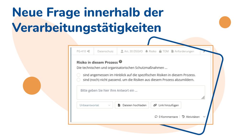 Teaserbild für neue Frage in den Verarbeitungstätigkeiten