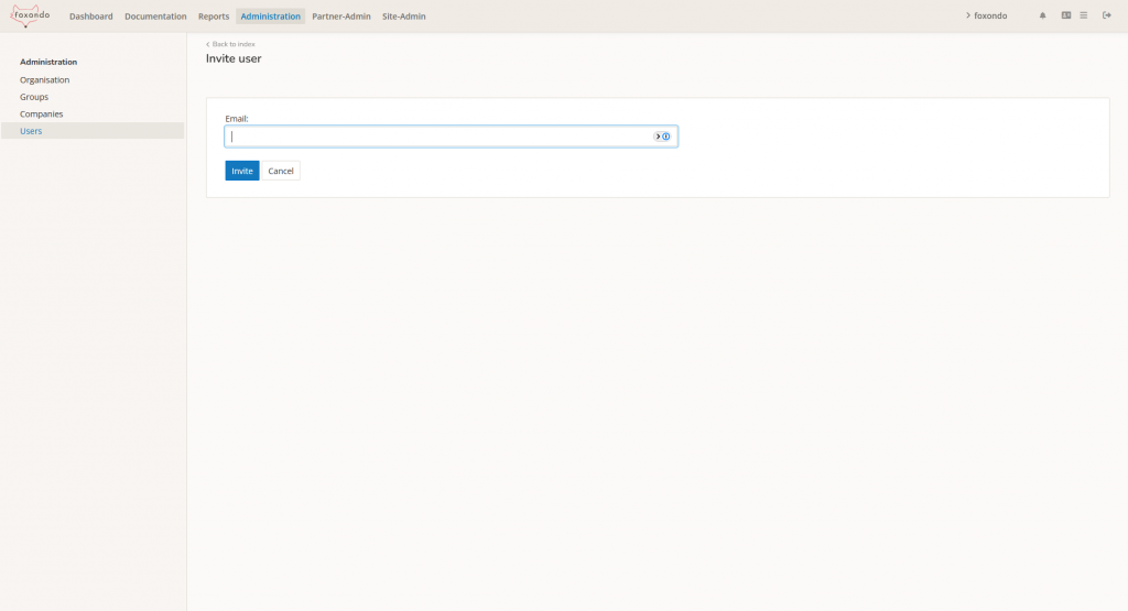 Screenshot Invite user
