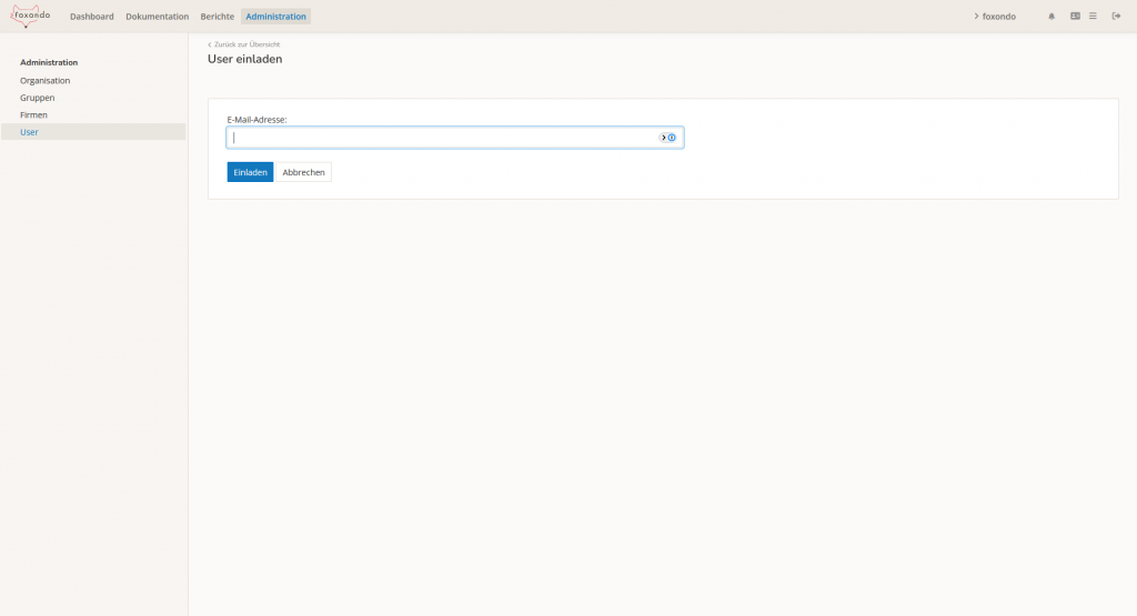 Screenshot vom User einladen